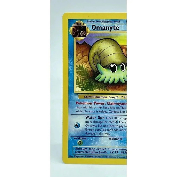 Omanyte 52/62 Fossil‎ Set Vintage 1999 Non Holo Pokémon Card WOTC NM - Picture 2 of 6